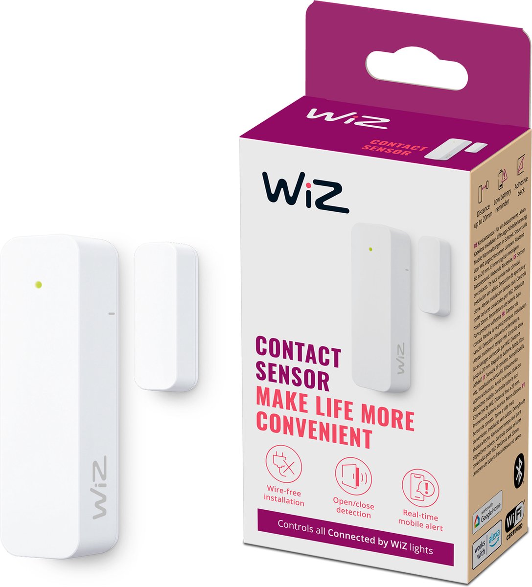 Wiz contact sensor - home monitoring - directe meldingen via de app