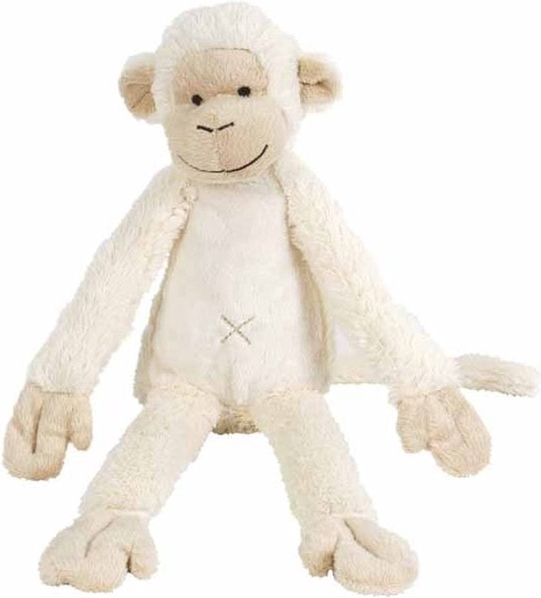 Happy horse aap mickey knuffel 43cm - wit - baby knuffel