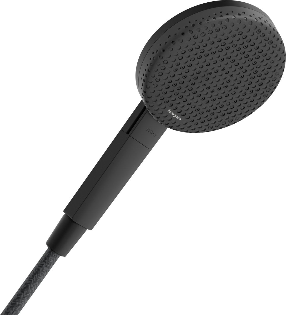 Hansgrohe Raindance Alive Select S - Doccetta - Risparmio Idrico Ecosmart - Comando Con Pulsante Select - Misura 125mm - 3 Funzioni Getto - Nero Opaco