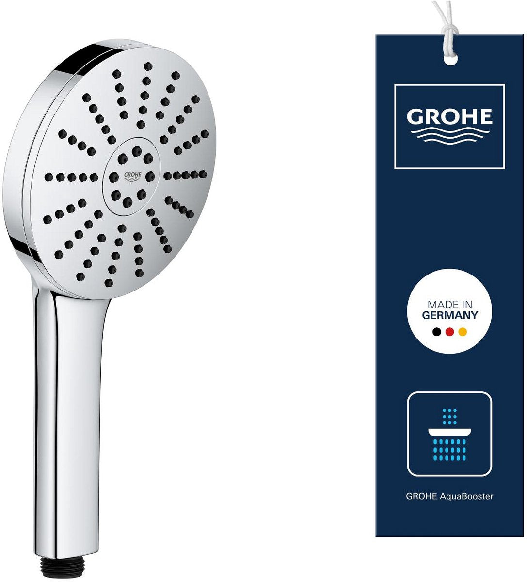 Doccetta Grohe vitalio joy+ 120 - 3 tipi di getto - aqua booster - risparmio idrico (7 l min) - cromo