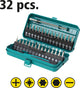 Wolfcraft - microbitset voor kleine schroeven - 32 delig - incl. schroevendraaier met bitopname - bit set - 1389000