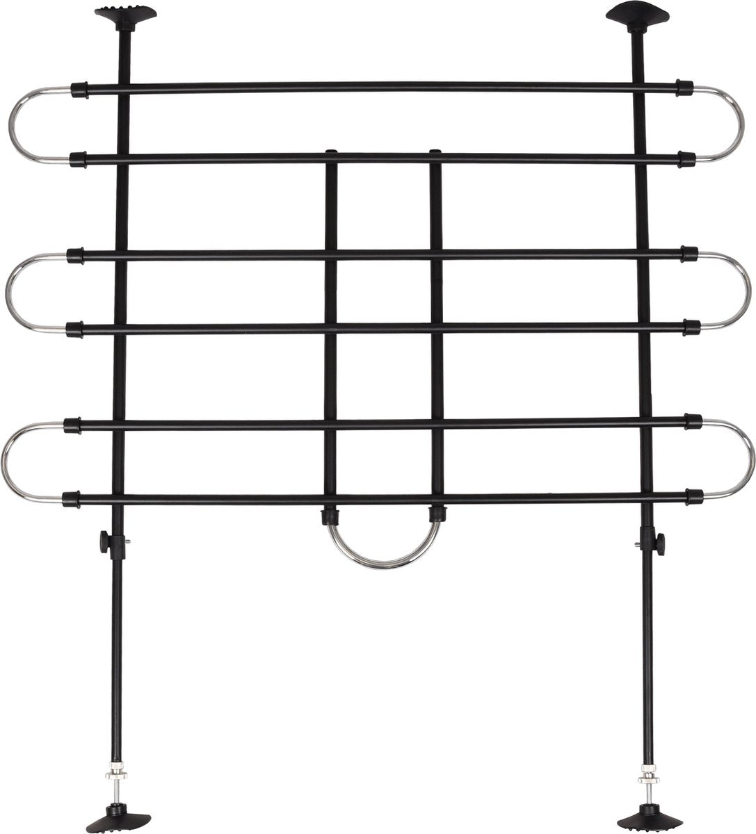 Barriera di sicurezza per auto Flamingo tara - regolabile 100-160 cm di larghezza x 75-130 cm di altezza - nera - viaggio sicuro con i cani