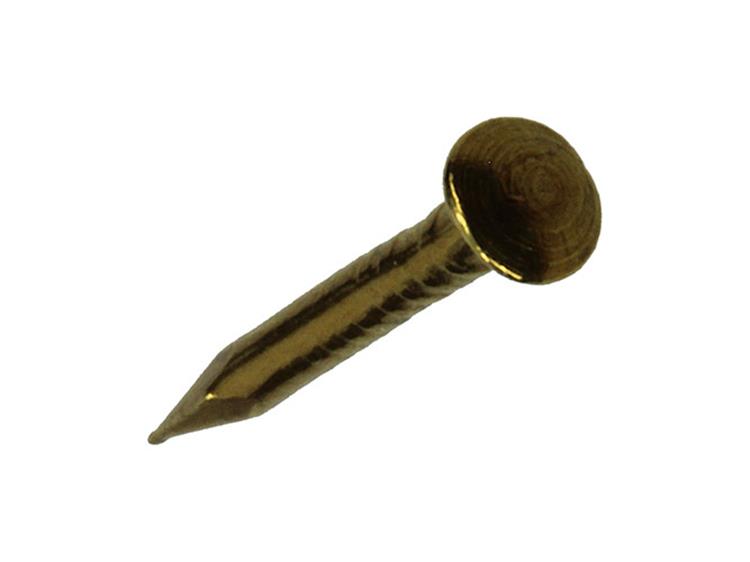 Mack 1017167 - clavo cabeza convexa latón 20 gr 1,2 x 12 mm | 10 piezas