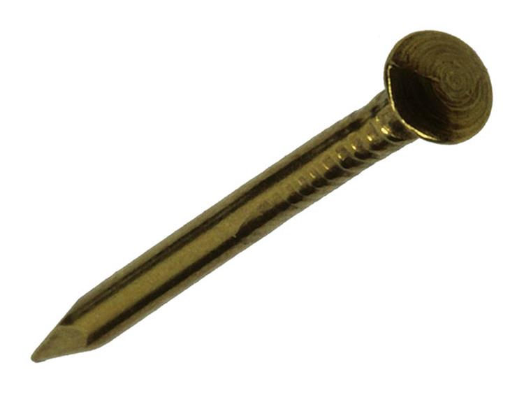 Mack 1017168 - clavo cabeza convexa latón 20 gr 1,2 x 20 mm | 10 piezas