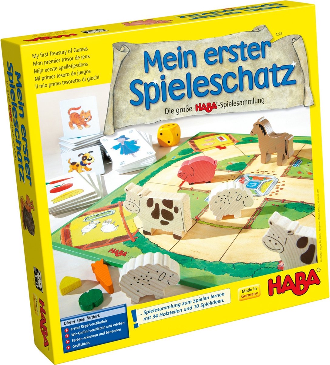 Haba game box games from 3 years 10 games in 1 box