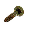Mack 1017222 - tornillo para aglomerado con cabeza chapado en amarillo 40 piezas 3,5 x 16 mm | 10 piezas