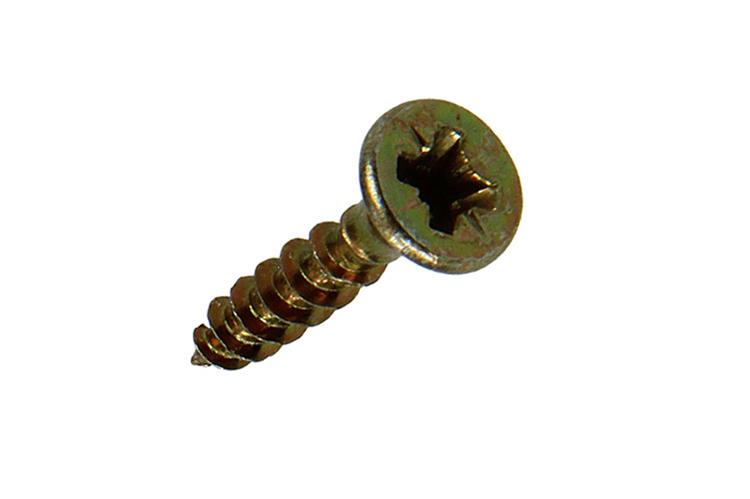 Mack 1017222 - tornillo para aglomerado con cabeza chapado en amarillo 40 piezas 3,5 x 16 mm | 10 piezas