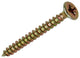 Mack 1017226 - tornillo para aglomerado con cabeza chapado en amarillo 24 piezas 3,5 x 35 mm | 10 piezas