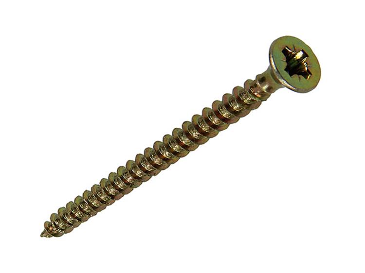 Mack 1017228 - tornillo para aglomerado con cabeza chapada en amarillo 18 piezas 3,5 x 45 mm | 10 piezas