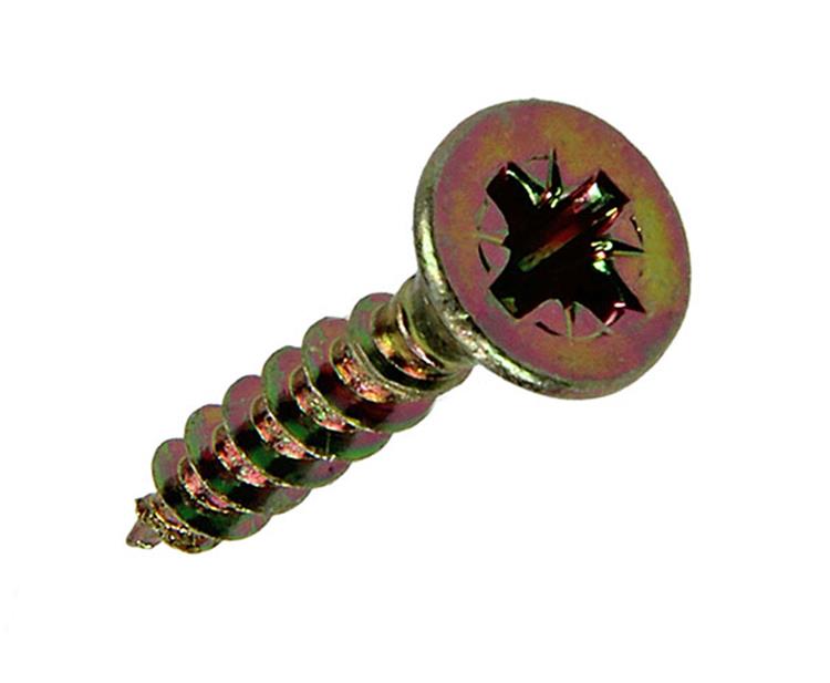 Mack 1017231 - tornillo para aglomerado con cabeza chapado en amarillo 30 piezas 4,0 x 20 mm | 10 piezas