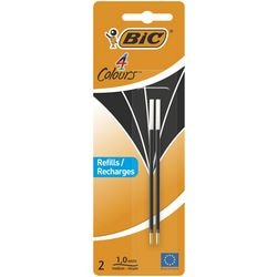 Recarga bolígrafo bic 4 colores negro