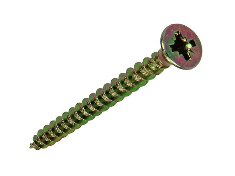 Mack 1017235 - tornillo para aglomerado con cabeza chapado en amarillo 18 piezas 4,0 x 40 mm | 10 piezas