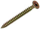 Mack 1017236 - tornillo para aglomerado con cabeza chapado en amarillo 16 piezas 4,0 x 45 mm | 10 piezas