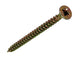 Mack 1017237 - tornillo para aglomerado con cabeza chapado en amarillo 15 piezas 4,0 x 50 mm | 10 piezas
