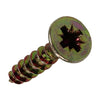 Mack 1017241 - tornillo para aglomerado con cabeza chapado en amarillo 24 piezas 4,5 x 20 mm | 10 piezas