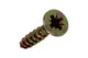 Mack 1017241 - tornillo para aglomerado con cabeza chapado en amarillo 24 piezas 4,5 x 20 mm | 10 piezas