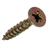 Mack 1017242 - tornillo para aglomerado con cabeza chapado en amarillo 20 piezas 4,5 x 25 mm | 10 piezas
