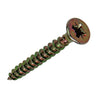 Mack 1017244 - tornillo para aglomerado con cabeza chapada en amarillo 16 piezas 4,5 x 35 mm | 10 piezas