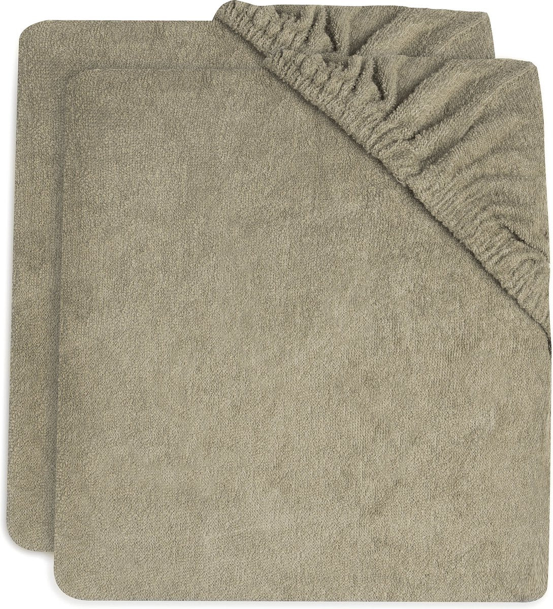Jollein - Coprifasciatoio in spugna 50x70 cm - Coprifasciatoio con copertina morbida - verde oliva - 2 pezzi
