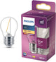 Lámpara LED Philips - lámpara de bola con casquillo E27 - luz blanca cálida: 2700k - 15w - cristal transparente