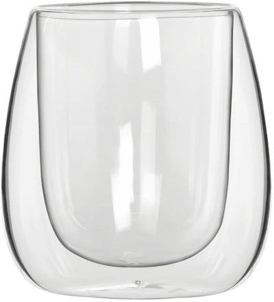 Bialetti verona set van 2 dubbelwandige glazen – 80 ml - koffieglas - theeglas - espressoglas