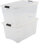 Bauletto portaoggetti Iris - 45 l - plastica - nero trasparente - set da 2