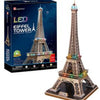 Cubic fun 3d-puzzel eiffeltoren met led