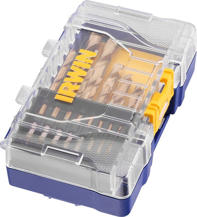 Irwin hss metal drills 135° titanium, 15pcs set: 1.5 to 10.0mm