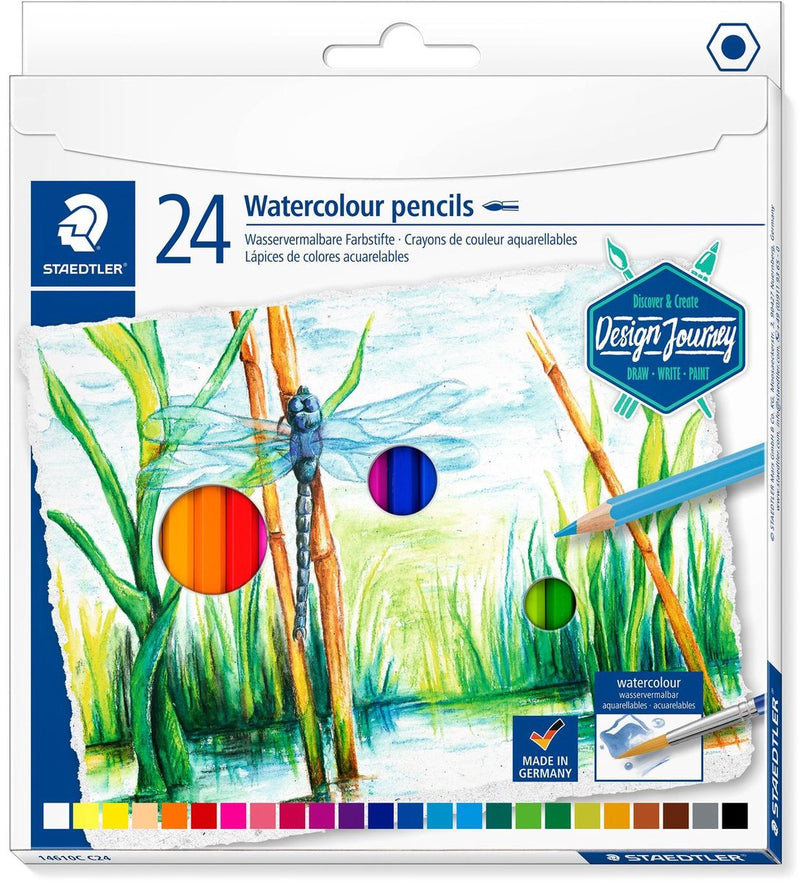 Viaggio nel design Staedtler - matite colorate acquerellabili - set da 24 pz