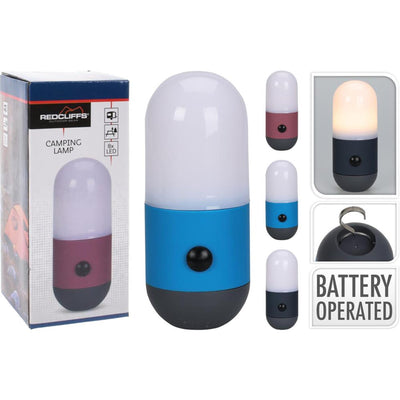 Redcliffs camping led lamp pil 6x6x14cm
