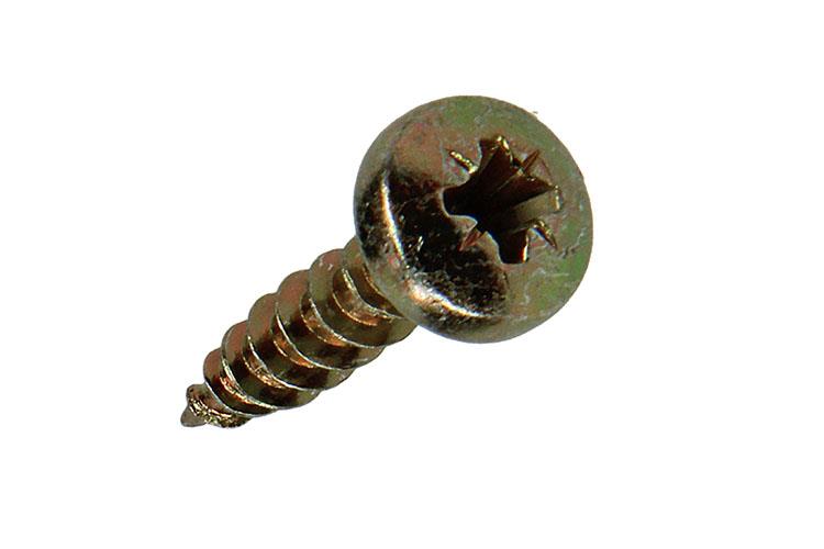 Mack 1017277 - tornillo para aglomerado cabeza cilíndrica chapado en amarillo 20 piezas 5,0 x 20 mm | 10 piezas