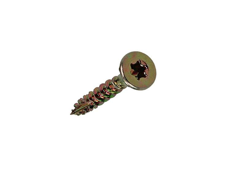 Mack 1017286 - cabeza de tornillo de chip automontable chapado en amarillo 35 piezas 3,5 x 20 mm | 10 piezas