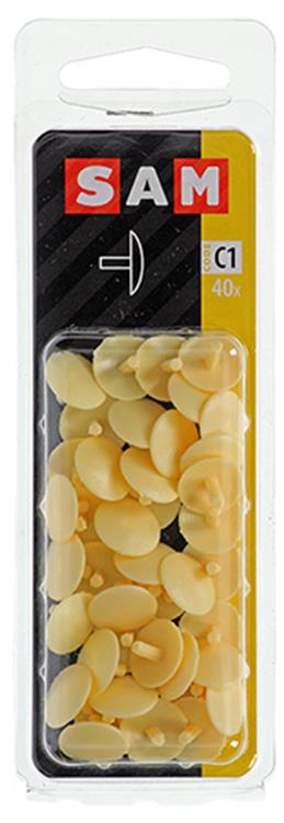 Mack 1017336 - tapa de plástico beige 40 piezas | 10 piezas