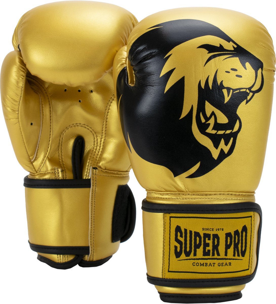 Guantoni da boxe Super Pro per talenti (kick)boxing oro nero 6 once