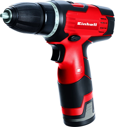 Einhell cordless drill/screwdriver th-cd 12-2 li - 12 v 1.3 ah li-ion - 24 nm - 0-350 0-1,300 rpm - 10 mm keyless drill chuck - electronic speed control - incl. 1x 1.3 ah battery, charger and transport and storage case