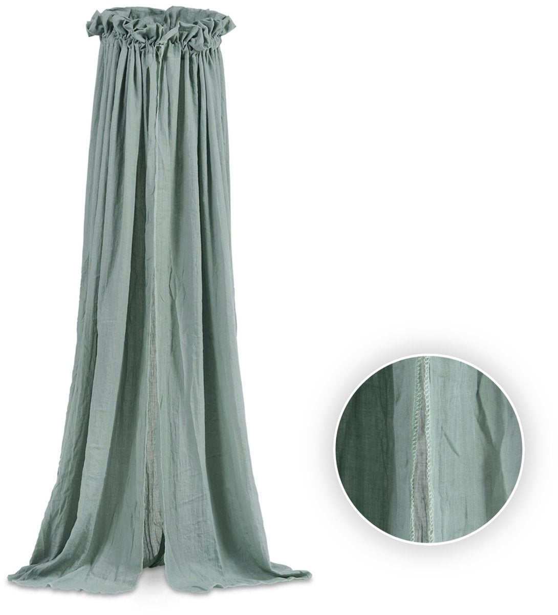 Jollein - velo para bebé vintage (verde ceniza) - velo para bebé, dosel - 155 cm