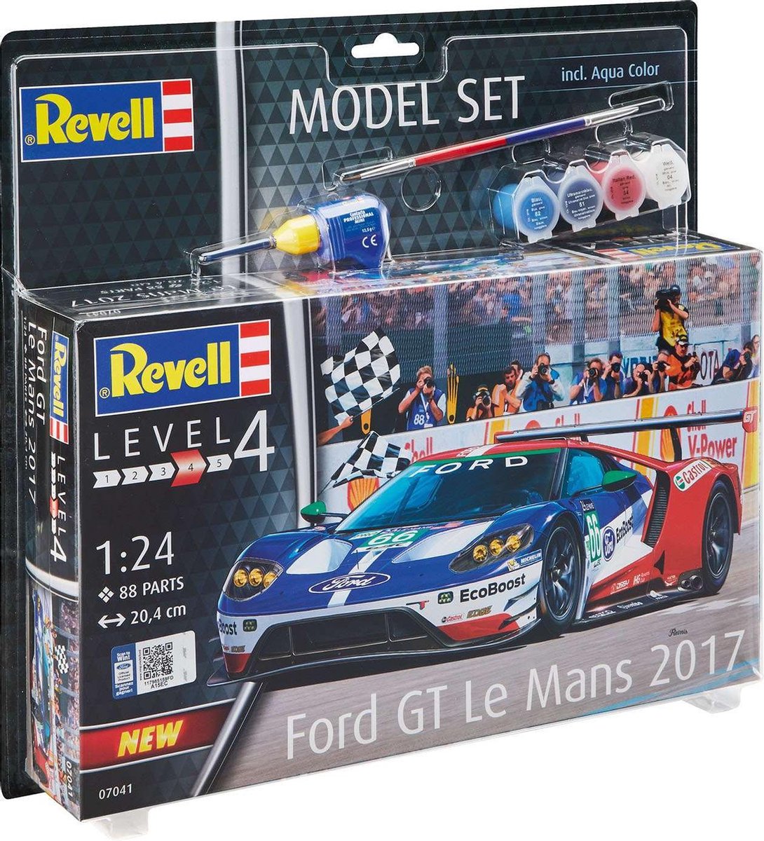 Kit modello Revell - Ford GT Le Mans 1:24 - 88 pezzi.