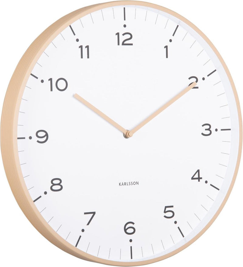 Orologio da parete Karlsson Circus Rings - marrone - ø40cm - orologio da parete scandinavo