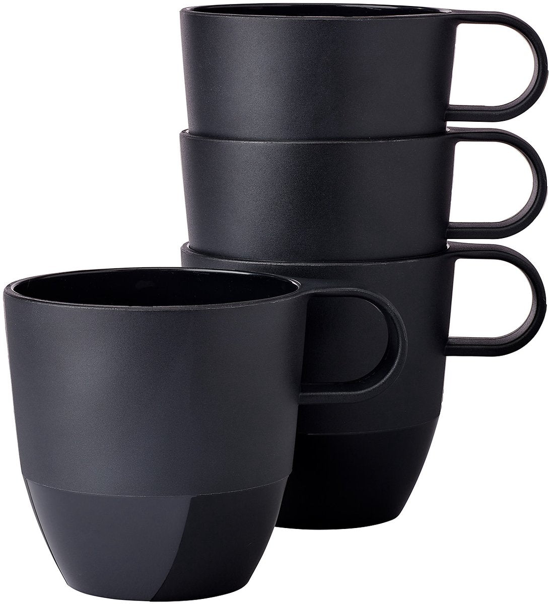 Taza Mepal silueta - 4x 300 ml - taza de café - negro nórdico