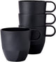Taza Mepal silueta - 4x 300 ml - taza de café - negro nórdico
