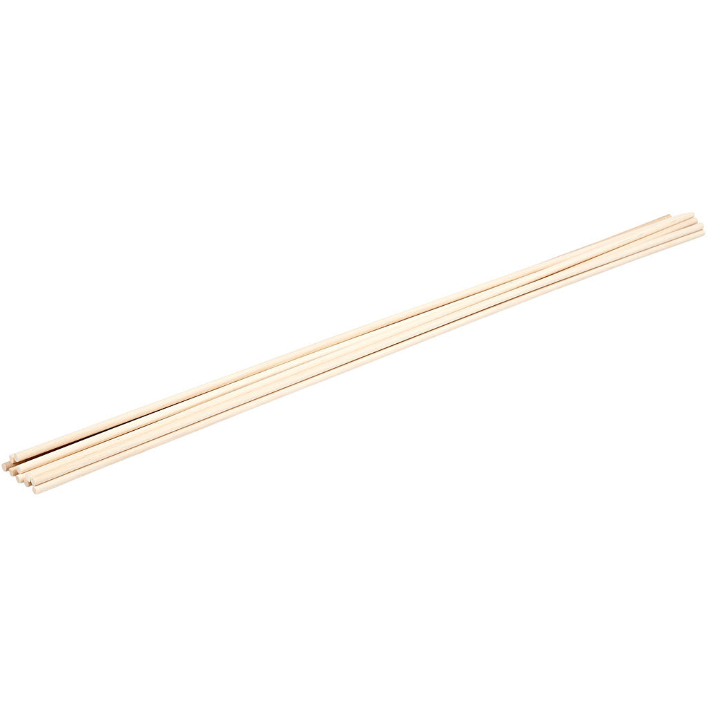 Bloemstokken, l: 60 cm, d 6 mm, 10 stuk 1 doos