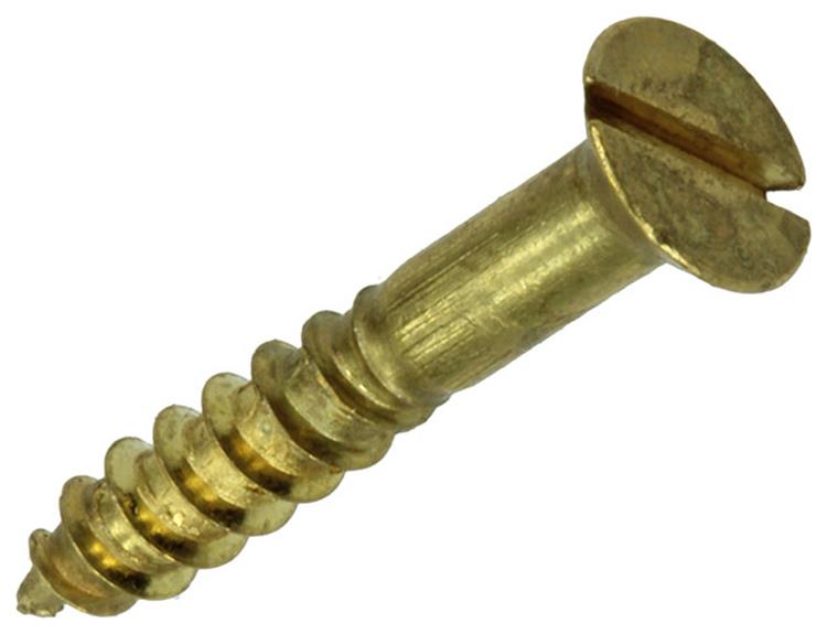 Mack 1019653 - tornillo para madera cabeza avellanada latón 9 piezas 4,0 x 25 mm | 10 piezas