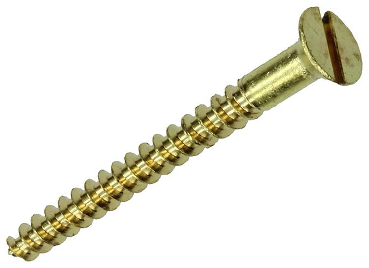 Mack 1019655 - tornillo para madera cabeza avellanada latón 6 piezas 4,5 x 40 mm | 10 piezas