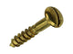 Mack 1019659 - tornillo para madera cabeza plana latón 12 piezas 3,0 x 16 mm | 10 piezas