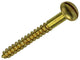 Mack 1019666 - tornillo para madera cabeza plana latón 5 piezas 4,5 x 40 mm | 10 piezas