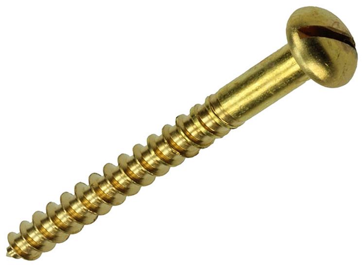 Mack 1019667 - tornillo para madera cabeza plana latón 4 piezas 4,5 x 45 mm | 10 piezas
