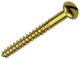 Mack 1019667 - tornillo para madera cabeza plana latón 4 piezas 4,5 x 45 mm | 10 piezas