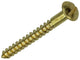 Mack 1019668 - tornillo para madera cabeza plana latón 3 piezas 5,0 x 45 mm | 10 piezas