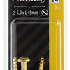 Mack 1019668 - tornillo para madera cabeza plana latón 3 piezas 5,0 x 45 mm | 10 piezas