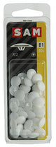 Mack 1017394 - tapa para tornillo pz plastico blanco 40 uds pz 2 | 10 piezas